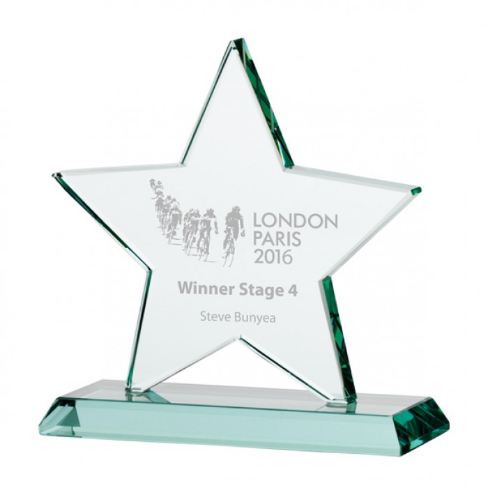 GALAXY STAR JADE GLASS AWARD - 155MM - AVAILABLE IN 3 SIZES
